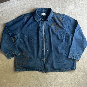 CJ Banks Denim Jean Shirt - Size 2X